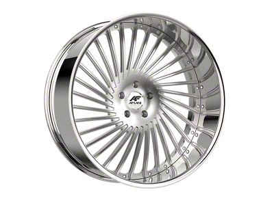 Amani CHILE-L Brush Center with Chrome Lip 6-Lug Wheel; 28x9; 15mm Offset (23-25 Canyon)