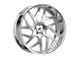 Amani Apollo-L Brush Center with Chrome Lip 6-Lug Wheel; 28x9; 15mm Offset (21-25 F-150)