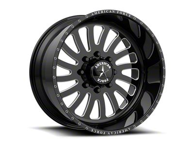 American Force 74 Octane SS Gloss Black Machined 8-Lug Wheel; 22x14; -73mm Offset (03-09 RAM 2500)