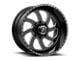 American Force 76 Blade SS Gloss Black Machined 8-Lug Wheel; 22x10; -25mm Offset (03-09 RAM 2500)