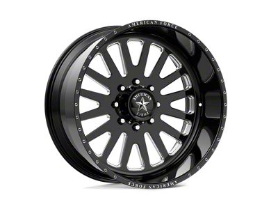 American Force F20 Atom SS Gloss Black Machined 8-Lug Wheel; 26x14; -73mm Offset (03-09 RAM 2500)