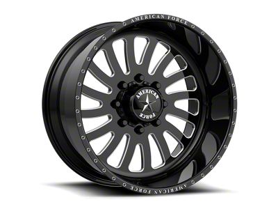 American Force 74 Octane SS Gloss Black Machined 8-Lug Wheel; 20x10; -25mm Offset (03-09 RAM 3500 SRW)