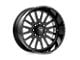 American Force F20 Atom SS Gloss Black Machined 8-Lug Wheel; 20x14; -73mm Offset (03-09 RAM 3500 SRW)