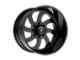 American Force 76 Blade SS Gloss Black Machined 6-Lug Wheel; 20x14; -73mm Offset (04-08 F-150)