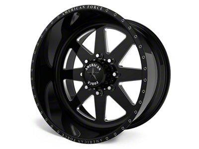 American Force 11 Independence SS Gloss Black Machined 6-Lug Wheel; 22x11; 0mm Offset (07-13 Sierra 1500)