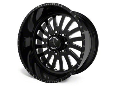 American Force 74 Octane SS Gloss Black Machined 6-Lug Wheel; 20x14; -73mm Offset (07-13 Sierra 1500)