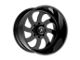 American Force 76 Blade SS Gloss Black Machined 6-Lug Wheel; 20x12; -40mm Offset (07-13 Sierra 1500)