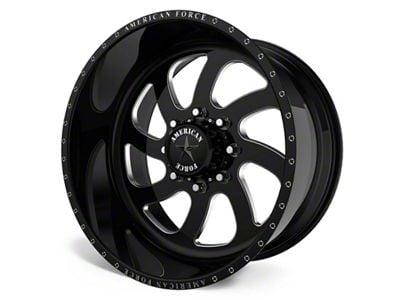 American Force 76 Blade SS Gloss Black Machined 6-Lug Wheel; 20x14; -73mm Offset (07-13 Sierra 1500)