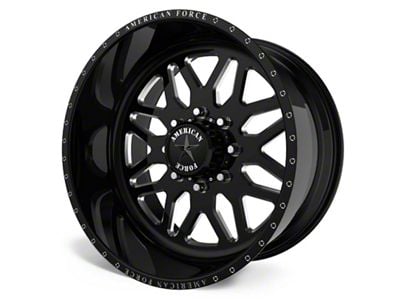 American Force B02 Trax SS Gloss Black Machined 6-Lug Wheel; 20x14; -73mm Offset (07-13 Sierra 1500)