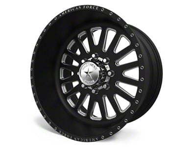 American Force F20 Atom SS Gloss Black Machined 6-Lug Wheel; 20x12; -40mm Offset (07-13 Sierra 1500)