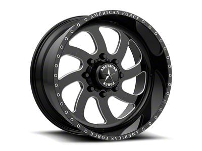 American Force 76 Blade SS Gloss Black Machined 8-Lug Wheel; 22x14; -73mm Offset (11-14 Sierra 2500 HD)