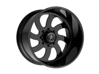 American Force 76 Blade SS Gloss Black Machined 8-Lug Wheel; 22x14; -73mm Offset (11-14 Sierra 2500 HD)