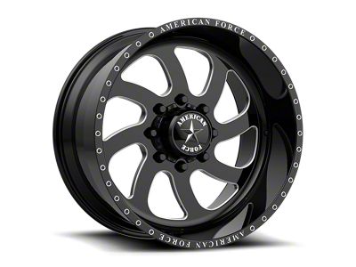 American Force 76 Blade SS Gloss Black Machined 8-Lug Wheel; 20x14; -73mm Offset (11-14 Sierra 3500 HD SRW)