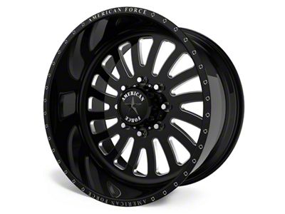 American Force 74 Octane SS Gloss Black Machined 6-Lug Wheel; 20x12; -40mm Offset (07-13 Silverado 1500)