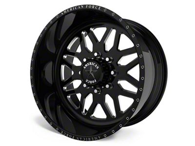 American Force B02 Trax SS Gloss Black Machined 6-Lug Wheel; 20x12; -40mm Offset (07-13 Silverado 1500)