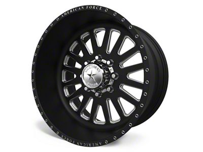 American Force F20 Atom SS Gloss Black Machined 6-Lug Wheel; 20x12; -40mm Offset (07-13 Silverado 1500)