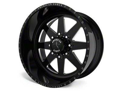 American Force 11 Independence SS Gloss Black Machined 6-Lug Wheel; 20x14; -73mm Offset (07-14 Tahoe)