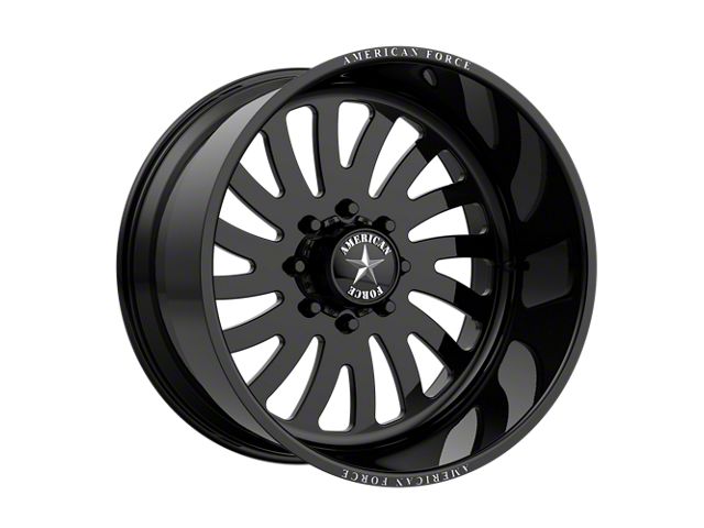 American Force 74 Octane SS Gloss Black Machined 6-Lug Wheel; 24x11; 0mm Offset (07-14 Tahoe)