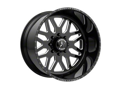 American Force B02 Trax SS Gloss Black Machined 8-Lug Wheel; 22x12; -40mm Offset (11-16 F-250 Super Duty)