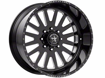 American Force F20 Atom SS Gloss Black Machined 8-Lug Wheel; 22x12; -40mm Offset (11-16 F-250 Super Duty)