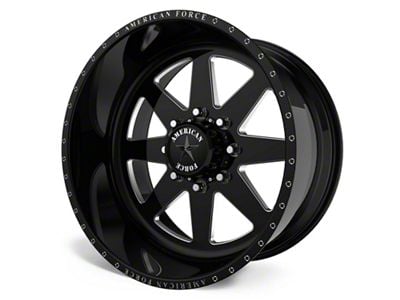 American Force 11 Independence SS Gloss Black Machined 6-Lug Wheel; 20x14; -73mm Offset (14-18 Sierra 1500)