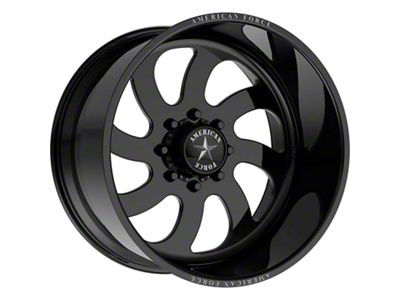 American Force 76 Blade SS Gloss Black Machined 6-Lug Wheel; 20x9; 0mm Offset (14-18 Silverado 1500)