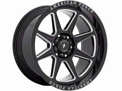 American Force Trail Gloss Black Milled 6-Lug Wheel; 22x10; -18mm Offset (14-18 Silverado 1500)