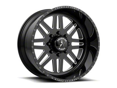 American Force 09 Liberty SS Gloss Black Machined 8-Lug Wheel; 22x14; -73mm Offset (15-19 Sierra 2500 HD)