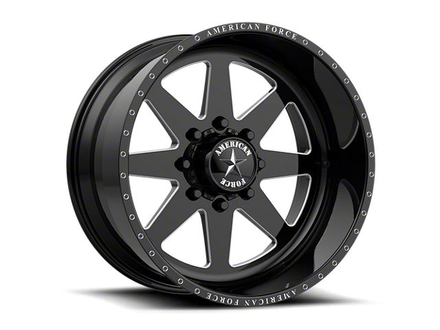 American Force 11 Independence SS Gloss Black Machined 6-Lug Wheel; 24x11; 0mm Offset (15-20 Tahoe)