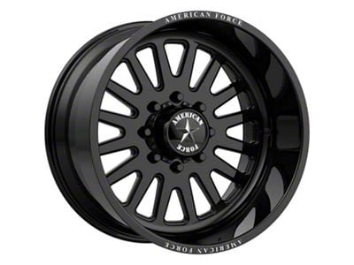 American Force F20 Atom SS Gloss Black Machined 6-Lug Wheel; 20x9; 0mm Offset (15-20 Tahoe)