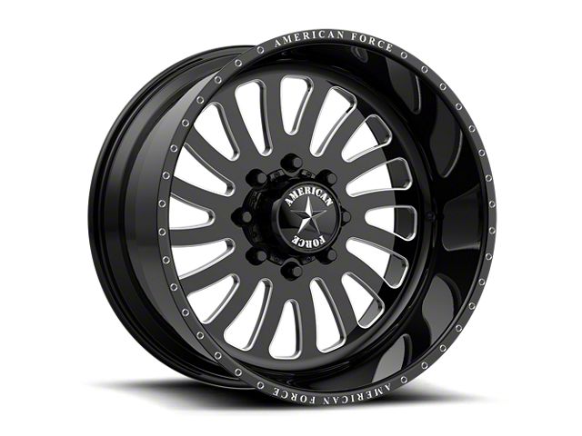 American Force 74 Octane SS Gloss Black Machined 6-Lug Wheel; 24x11; 0mm Offset (15-20 Yukon)