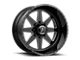 American Force 11 Independence SS Gloss Black Machined 6-Lug Wheel; 26x12; -40mm Offset (19-24 RAM 1500)