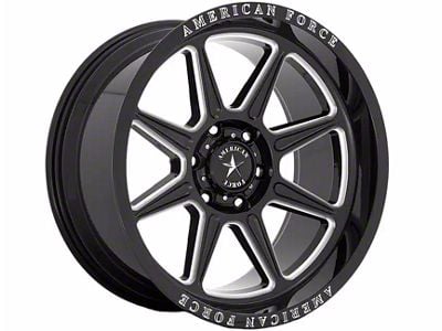 American Force Trail Gloss Black Milled 6-Lug Wheel; 22x10; -18mm Offset (19-25 RAM 1500)