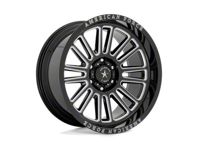 American Force Weapon Gloss Black Milled 6-Lug Wheel; 22x10; -18mm Offset (19-25 RAM 1500)
