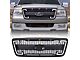 American Modified Raptor Style Mesh Upper Replacement Grille with Emblem Base, DRL and Turn Signal Lights; Matte Black (04-08 F-150)