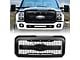 American Modified Raptor Style Mesh Upper Replacement Grille with Emblem Base; Matte Black (11-16 F-250 Super Duty)