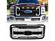 American Modified Raptor Style Mesh Upper Replacement Grille with Emblem Base, DRL and Turn Signal Lights; Gloss Black (11-16 F-250 Super Duty)