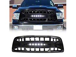 American Modified Armor Upper Replacement Grille with Emblem Base; Gloss Black (09-12 RAM 1500)