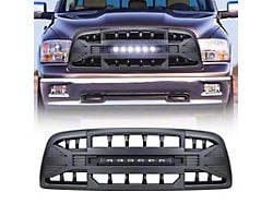 American Modified Armor Upper Replacement Grille with LED Off-Road Lights; Black (09-12 RAM 1500)