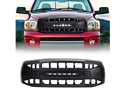 American Modified Armor Upper Replacement Grille with LED Off-Road Lights; Black (06-08 RAM 1500)