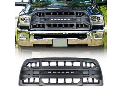 American Modified Armor Upper Replacement Grille with LED Off-Road Lights; Black (13-18 RAM 2500)