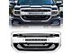 American Modified Armor Upper Replacement Grille with LED Off-Road Lights; Chrome (16-18 Sierra 1500)