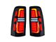 American Modified LED Tail Lights; Chrome Housing; Smoked Lens (99-02 Sierra 1500)