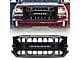 American Modified Armor Upper Replacement Grille with LED Off-Road Lights; Gloss Black (16-18 Silverado 1500)