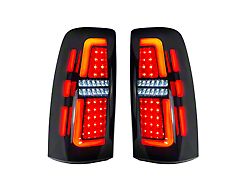 American Modified LED Tail Lights; Chrome Housing; Smoked Lens (99-06 Silverado 1500 Fleetside)