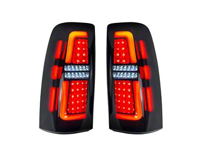 American Modified LED Tail Lights; Chrome Housing; Smoked Lens (99-06 Silverado 1500 Fleetside)