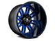 American Off-Road Wheels A106 Gloss Black Machined with Blue Tint 6-Lug Wheel; 22x14; -76mm Offset (07-14 Tahoe)