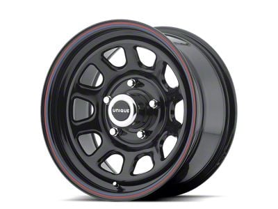 American Racing AR767 Gloss Black Steel with Red and Blue Stripe 8-Lug Wheel; 16x7; 0mm Offset (01-06 Sierra 2500 HD)