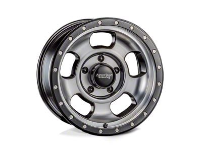 American Racing Ansen Offroad Satin Black Machined 5-Lug Wheel; 17x8; 0mm Offset (02-08 RAM 1500, Excluding Mega Cab)