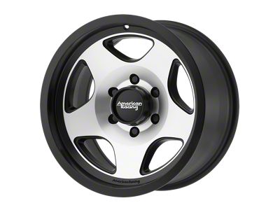 American Racing Mod 12 Satin Black Machined 5-Lug Wheel; 18x9; 0mm Offset (02-08 RAM 1500, Excluding Mega Cab)